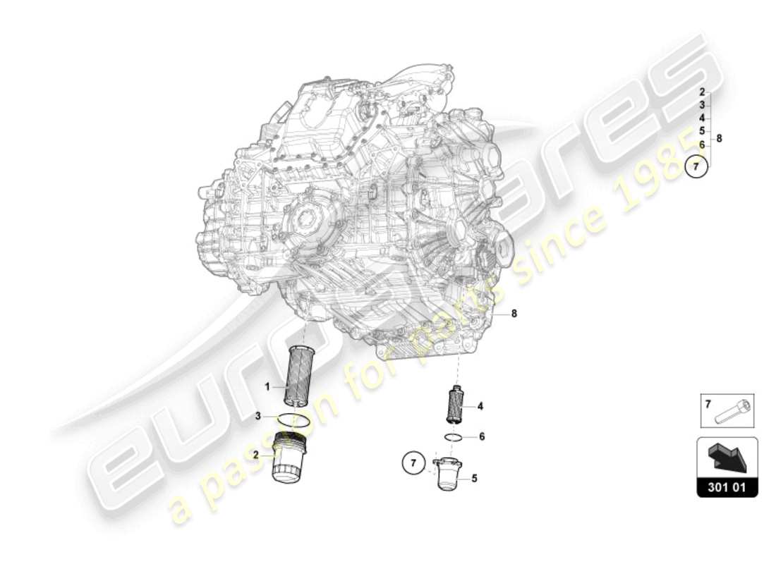 lamborghini revuelto coupe (2024) oil filter parts diagram