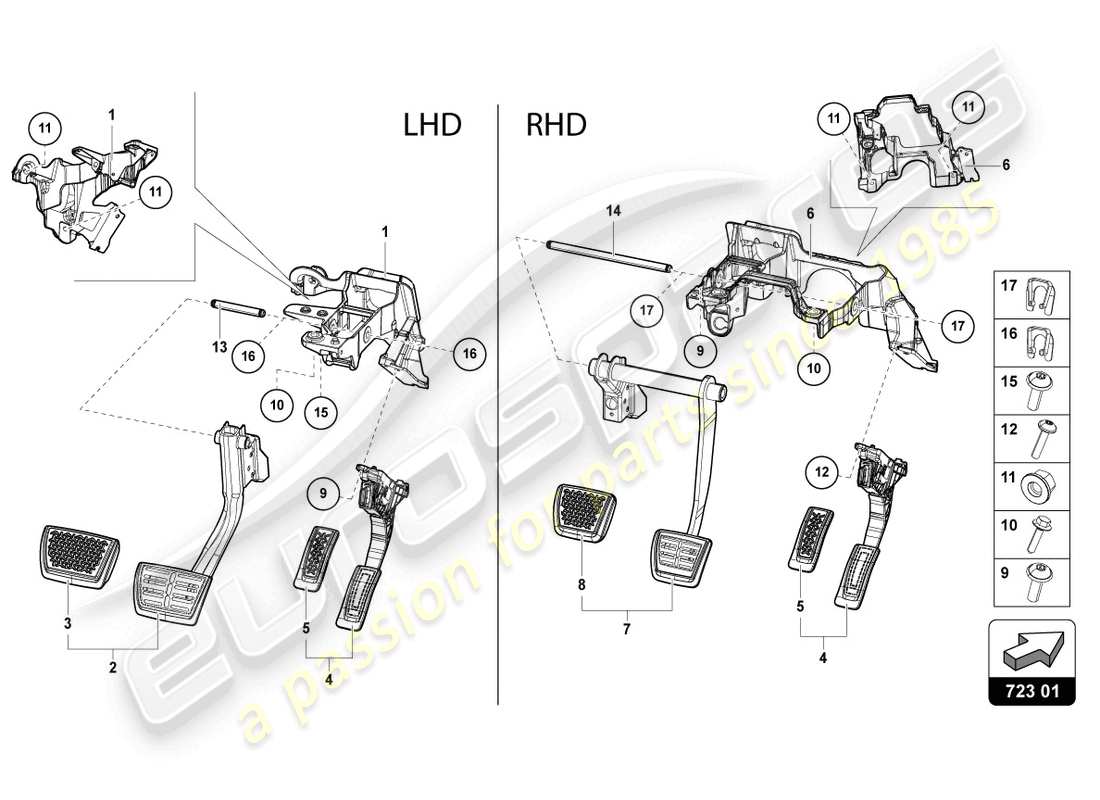 a part diagram from the lamborghini urus parts catalogue