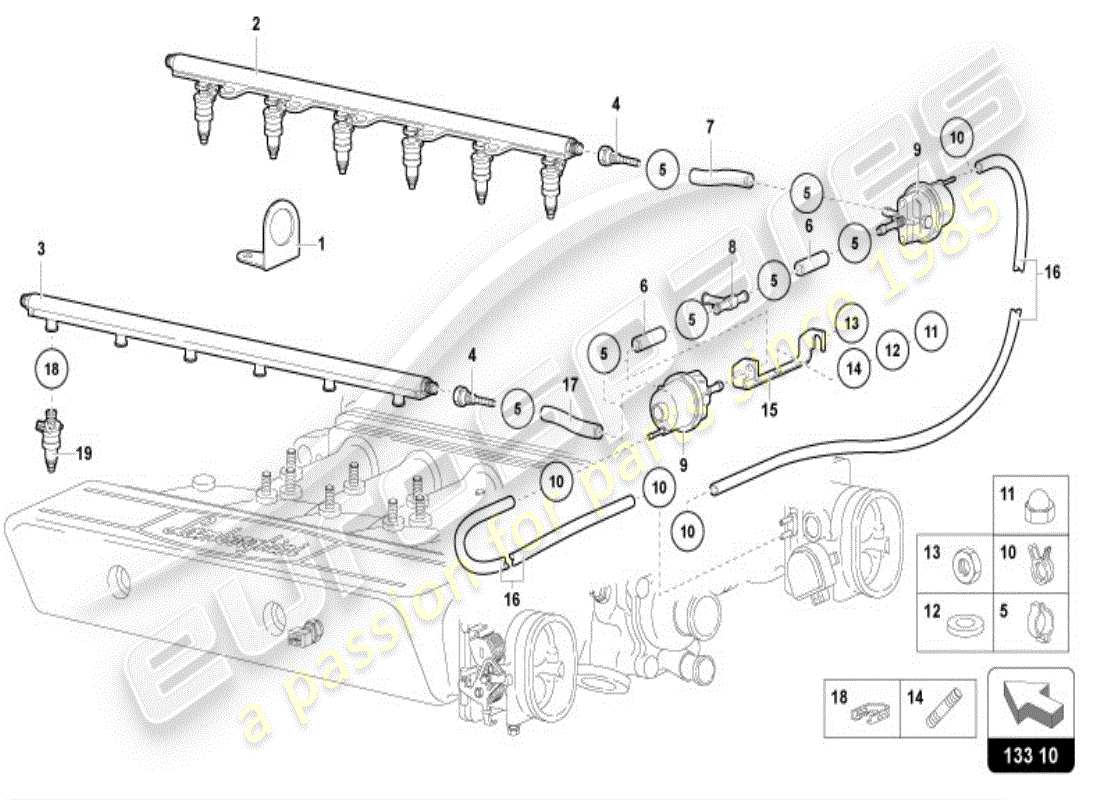 a part diagram from the lamborghini diablo vt (1996) parts catalogue