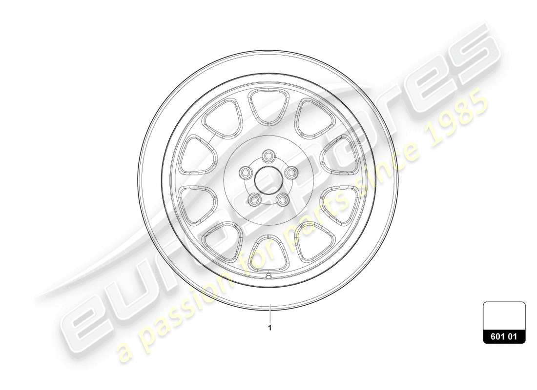lamborghini urus performante (2023) spare wheel parts diagram