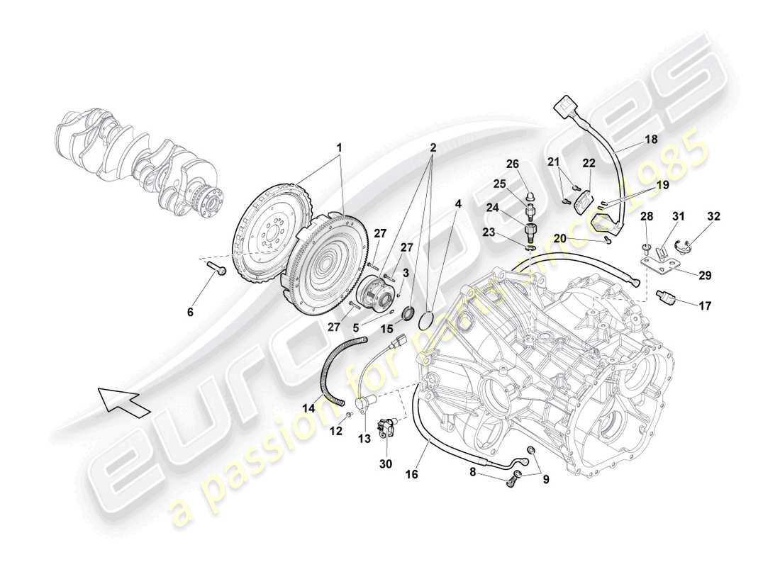 a part diagram from the lamborghini lp550-2 coupe (2013) parts catalogue
