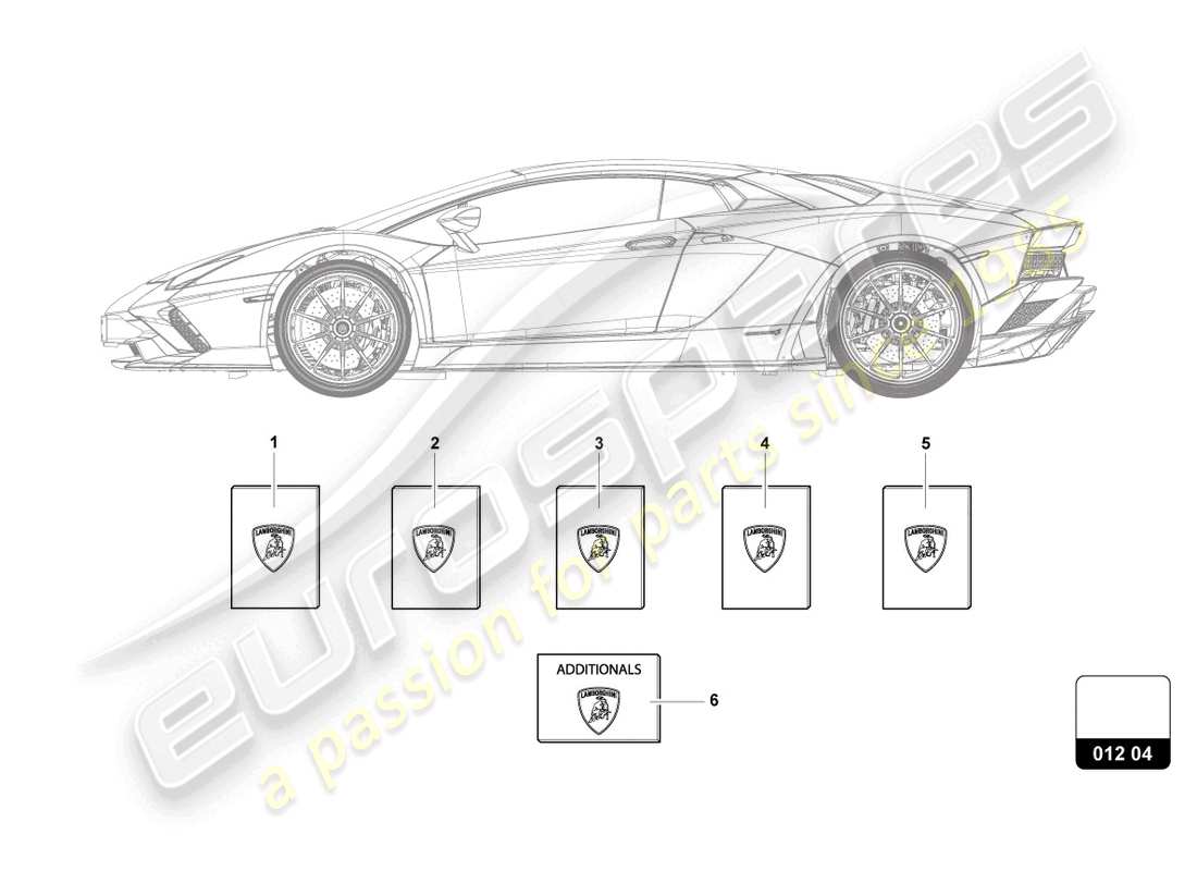 lamborghini ultimae (2022) 1 set vehicle literature parts diagram