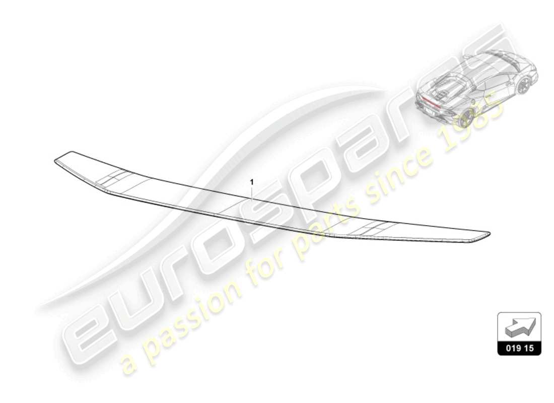 lamborghini accessories (tecnica) spoiler part diagram
