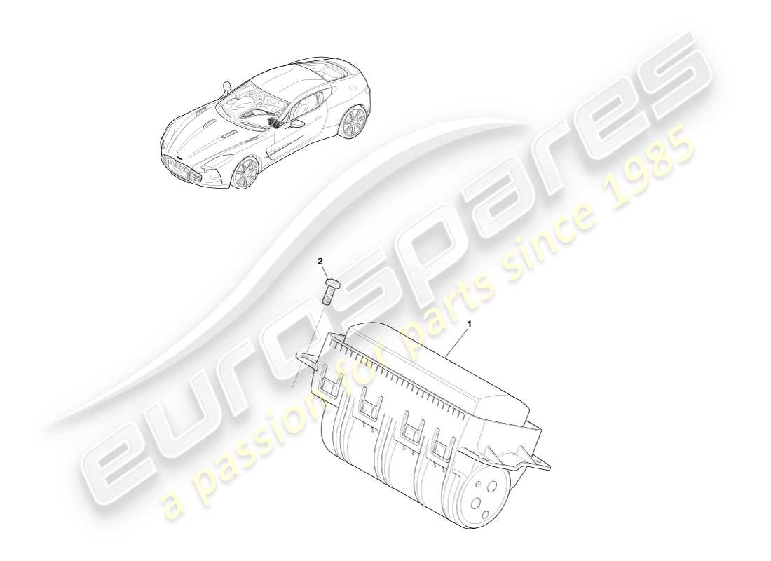 aston martin one-77 (2011) passenger airbag parts diagram