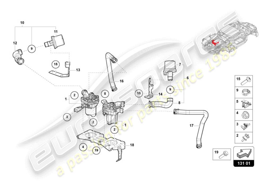 lamborghini revuelto coupe (2024) secondary air pump part diagram