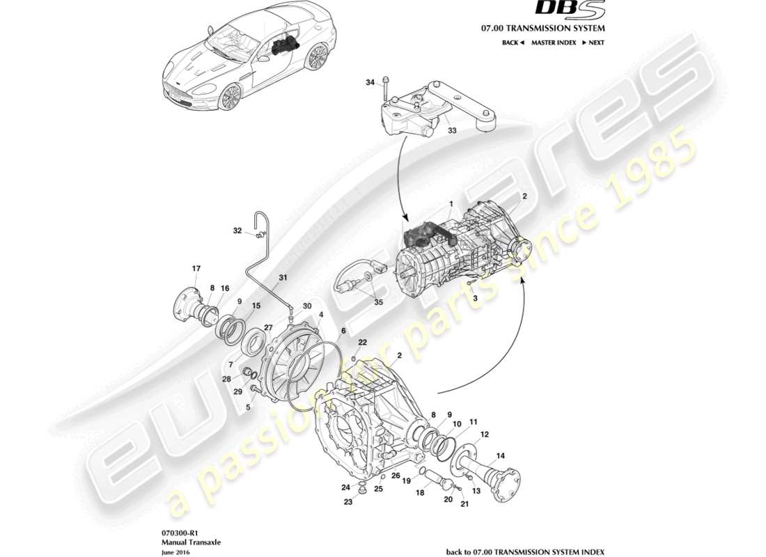 VIEW PARTS DIAGRAMS FROM THE ASTON MARTIN DBS PARTS CATALOGUE a part diagram from the aston martin dbs parts catalogue