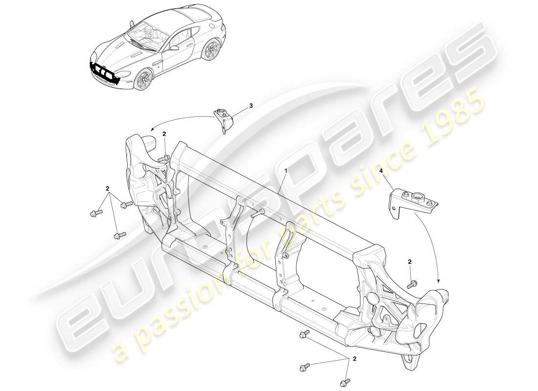 a part diagram from the aston martin v8 vantage (2007) parts catalogue