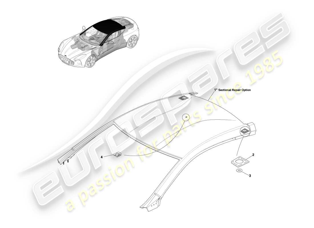 VIEW PARTS DIAGRAMS FROM THE ASTON MARTIN ONE-77 PARTS CATALOGUE a part diagram from the aston martin one-77 parts catalogue