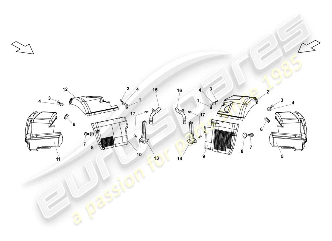 VIEW PARTS DIAGRAMS FROM THE LAMBORGHINI MURCIELAGO PARTS CATALOGUE a part diagram from the lamborghini murcielago parts catalogue