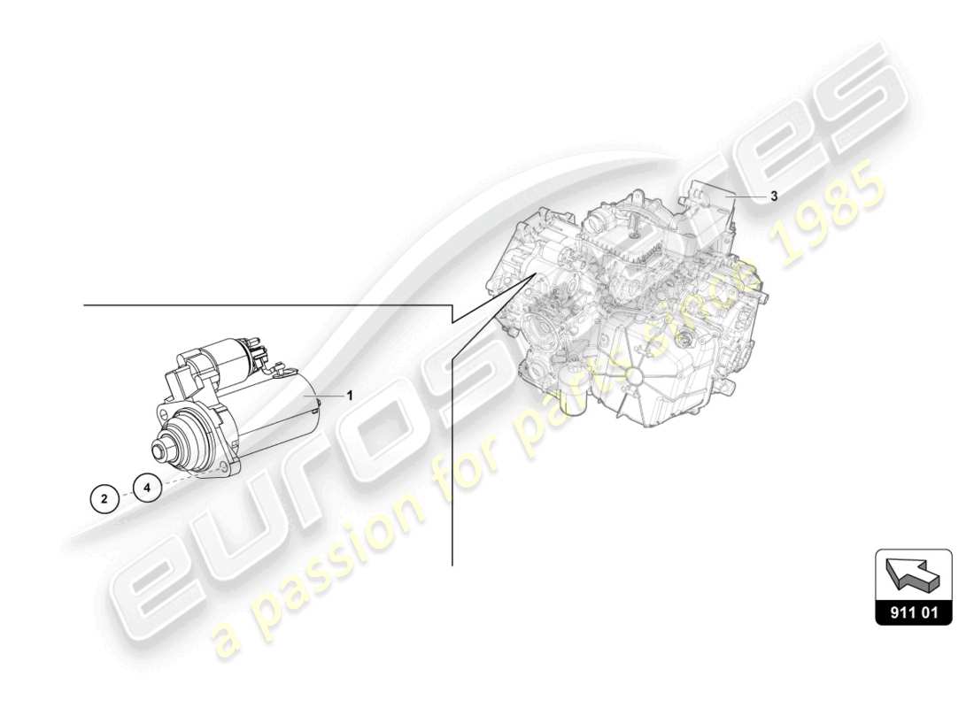 a part diagram from the lamborghini super trofeo evo 2 (2022) parts catalogue