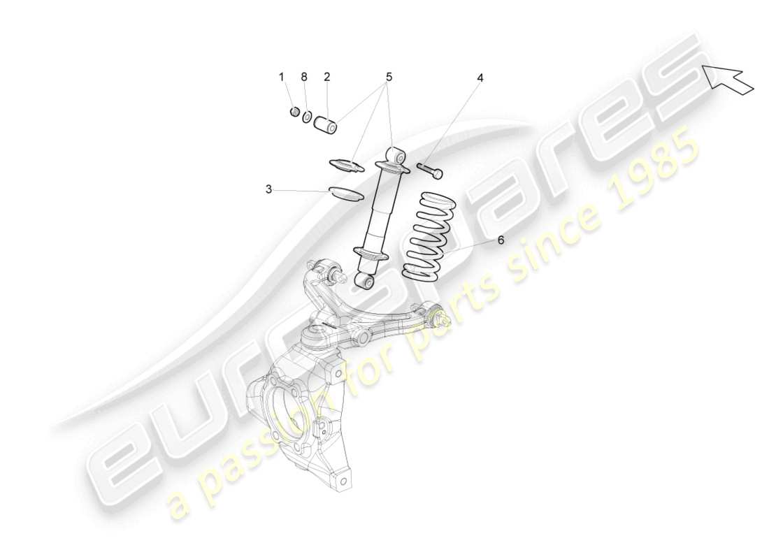 a part diagram from the Lamborghini Gallardo Coupe (2004) parts catalogue