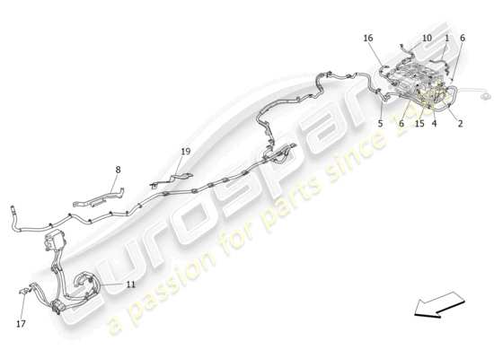 a part diagram from the maserati levante gt (2022) parts catalogue