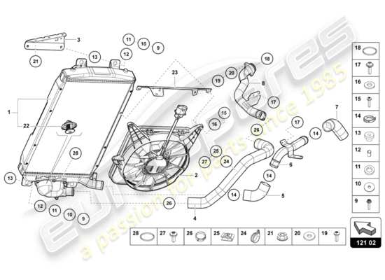 a part diagram from the lamborghini aventador lp720-4 parts catalogue