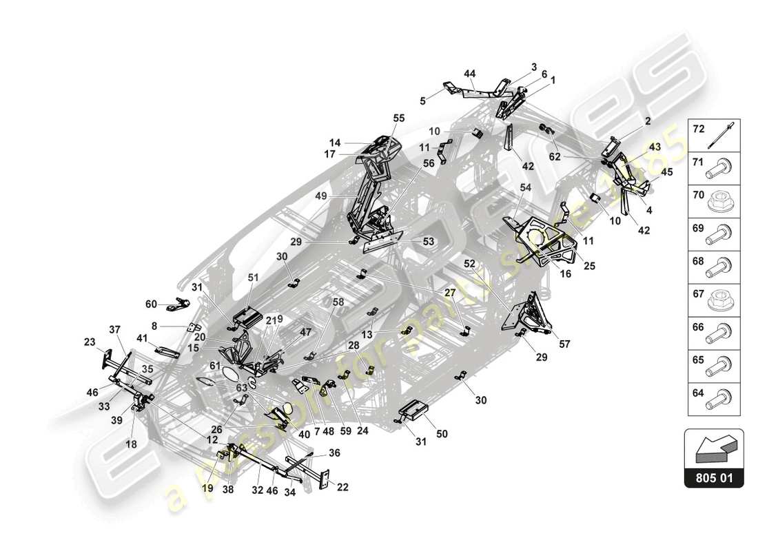 lamborghini 2017 (gt3) brackets part diagram