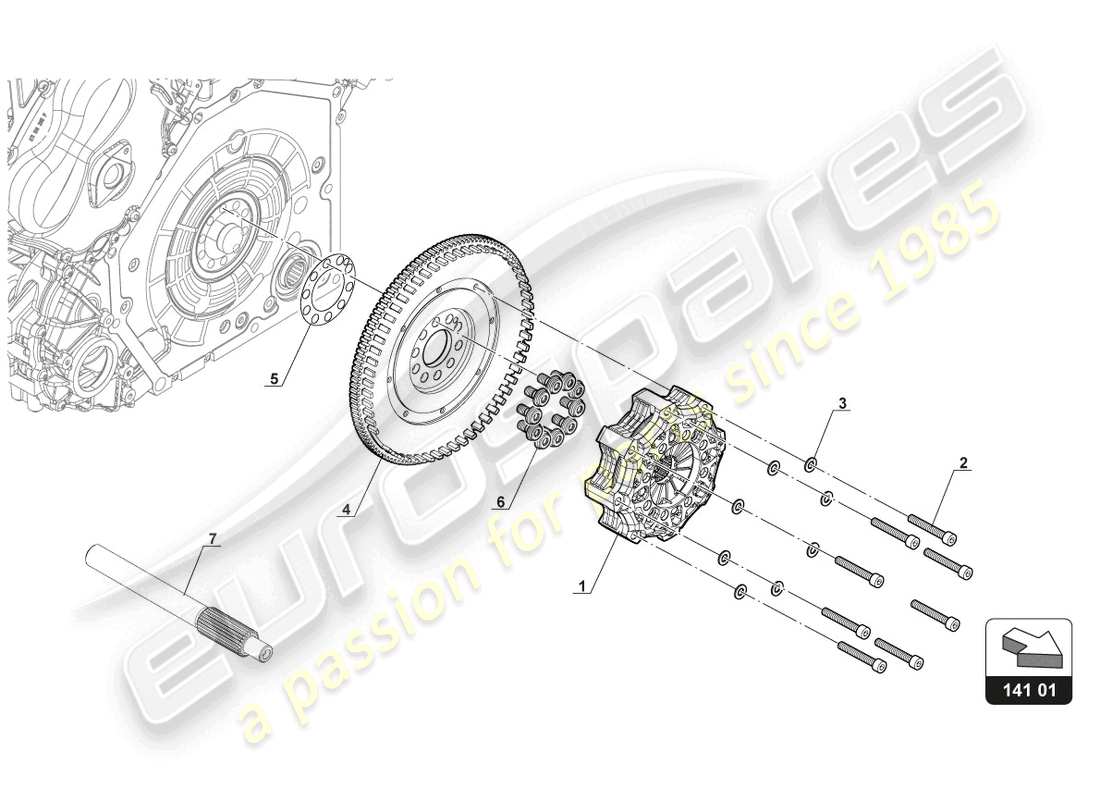 lamborghini 2018 (gt3 evo) clutch part diagram