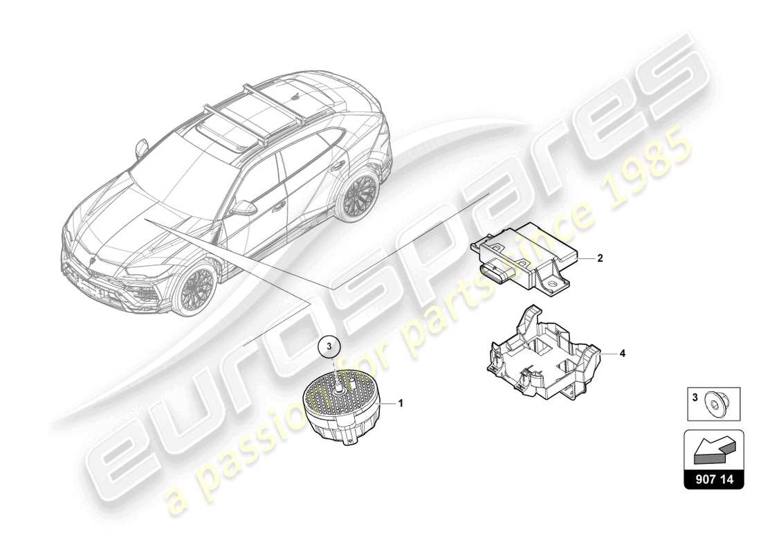 lamborghini urus performante (2023) electrical parts for engine noise production parts diagram