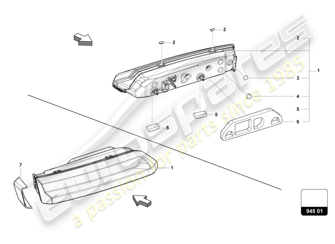 a part diagram from the lamborghini urus parts catalogue
