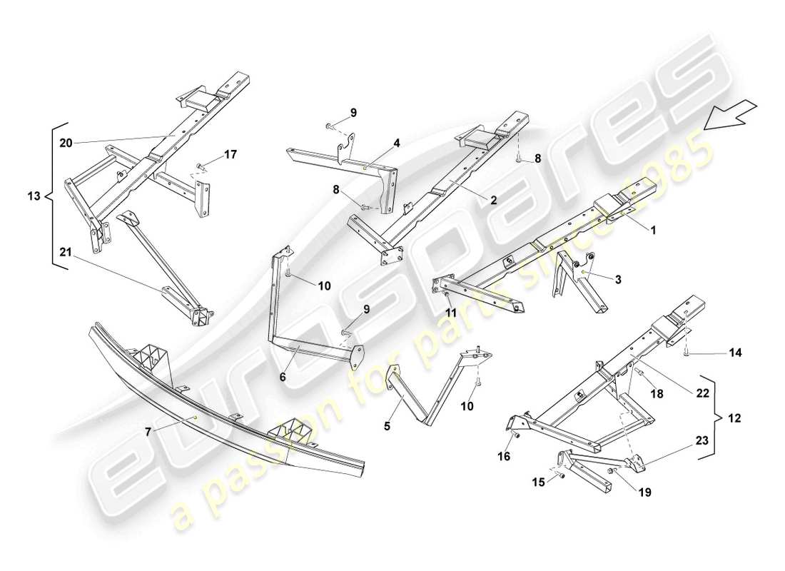a part diagram from the Lamborghini LP550-2 Coupe (2010) parts catalogue