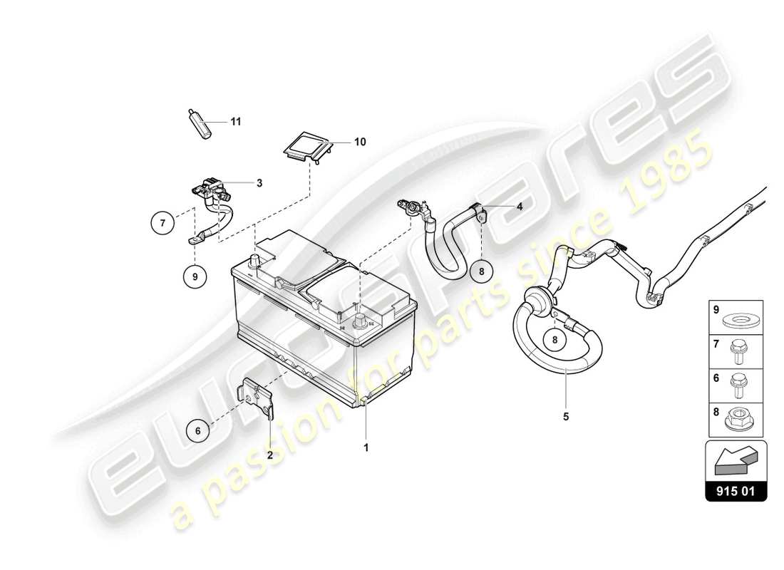 a part diagram from the lamborghini huracan tecnica parts catalogue
