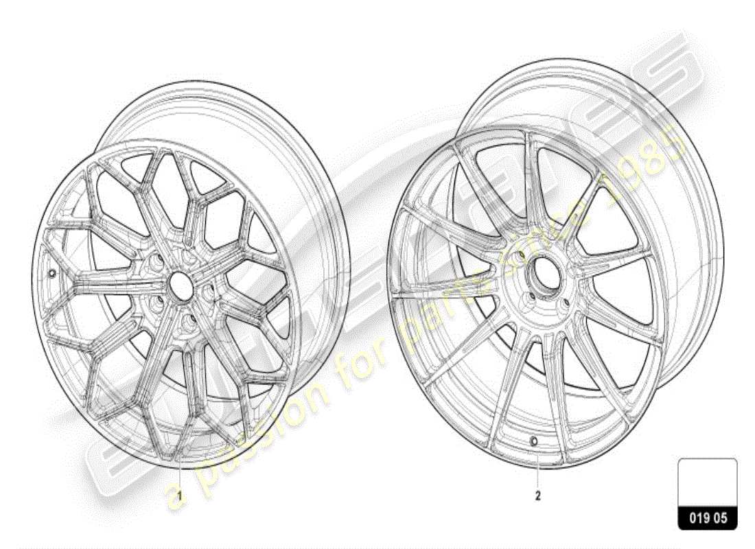 a part diagram from the lamborghini urus performante (accessories) parts catalogue