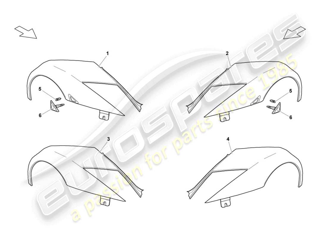 a part diagram from the Lamborghini LP640 Roadster (2008) parts catalogue