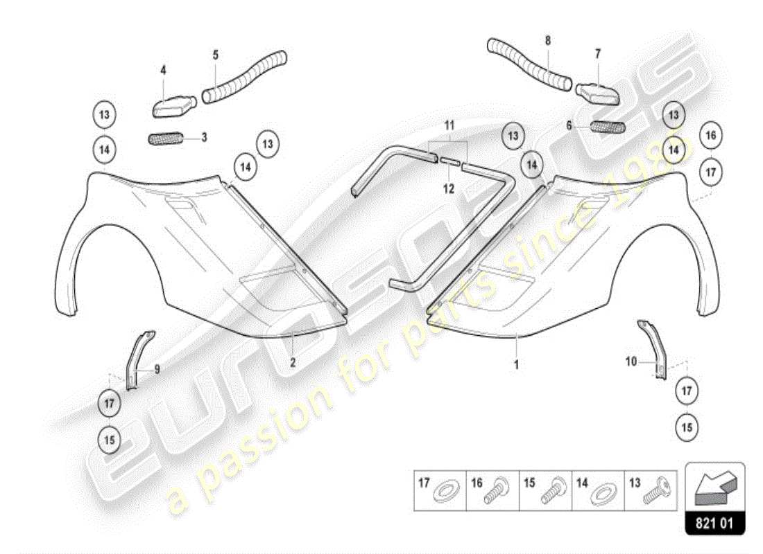 a part diagram from the lamborghini diablo vt (1997) parts catalogue