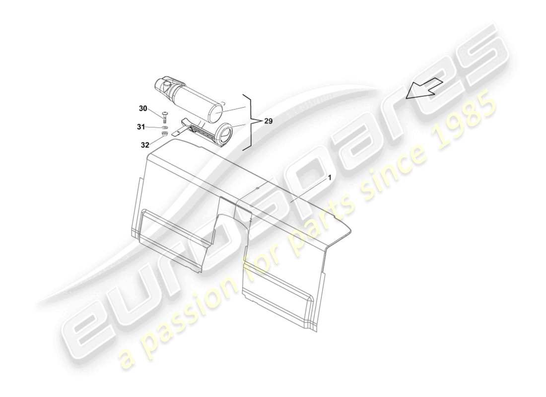 a part diagram from the lamborghini lp570-4 sl (2013) parts catalogue