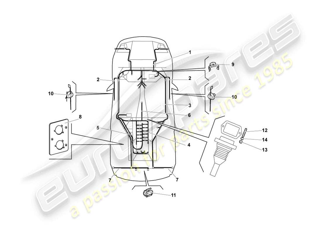 a part diagram from the Lamborghini LP640 Coupe (2010) parts catalogue