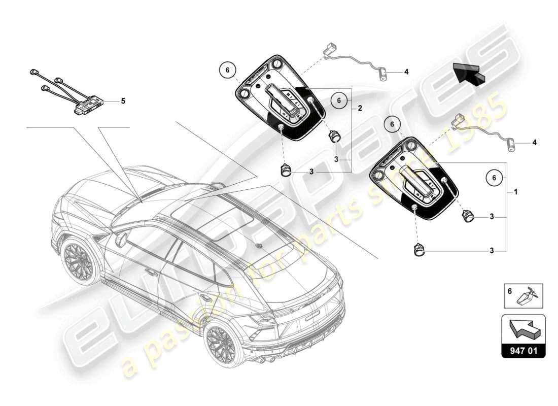 part diagram containing part number 5q0951177