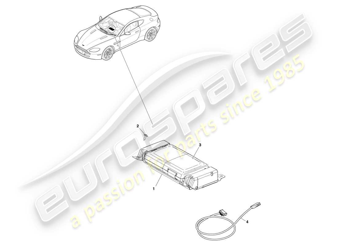 a part diagram from the aston martin v8 vantage (2005) parts catalogue