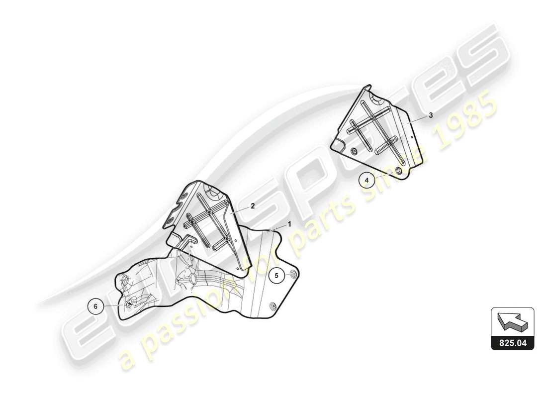 a part diagram from the lamborghini huracan squadra corse parts catalogue