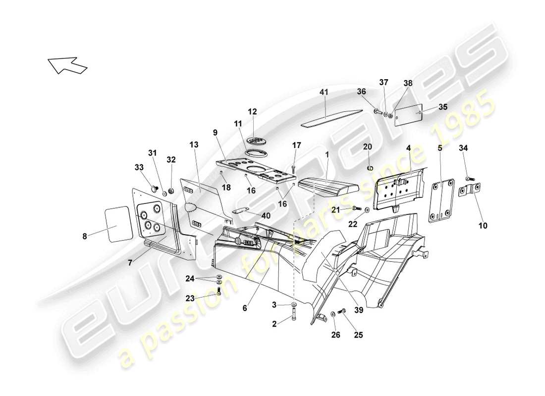 a part diagram from the Lamborghini LP670-4 SV (2010) parts catalogue