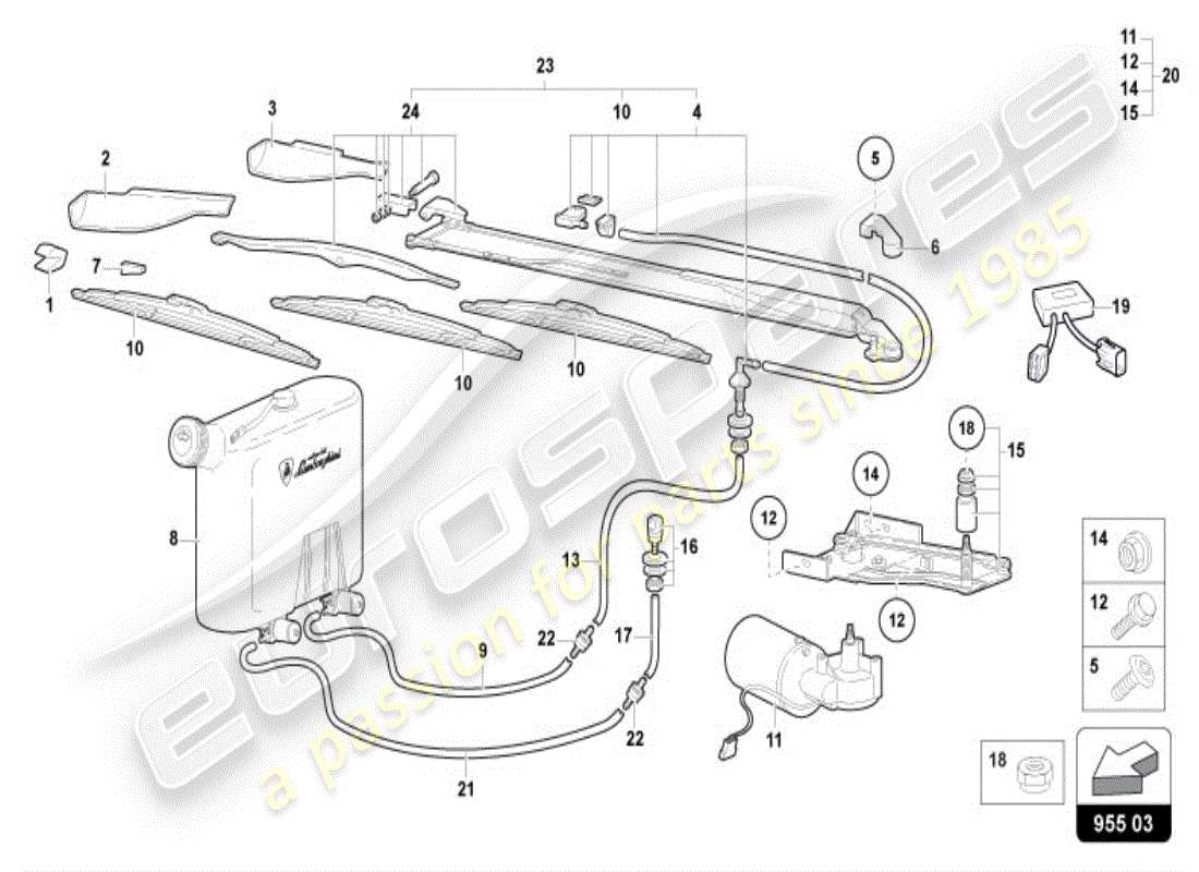VIEW PARTS DIAGRAMS FROM THE LAMBORGHINI DIABLO PARTS CATALOGUE a part diagram from the lamborghini diablo parts catalogue