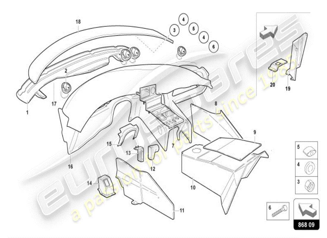 a part diagram from the lamborghini diablo parts catalogue