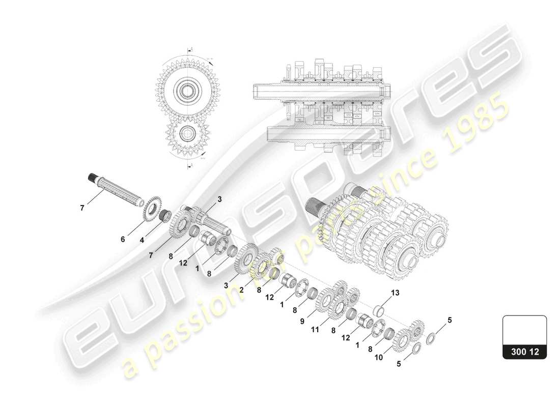 a part diagram from the lamborghini super trofeo (2015) parts catalogue