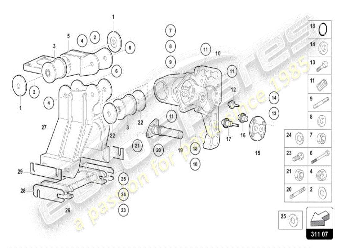 a part diagram from the lamborghini diablo vt (1997) parts catalogue