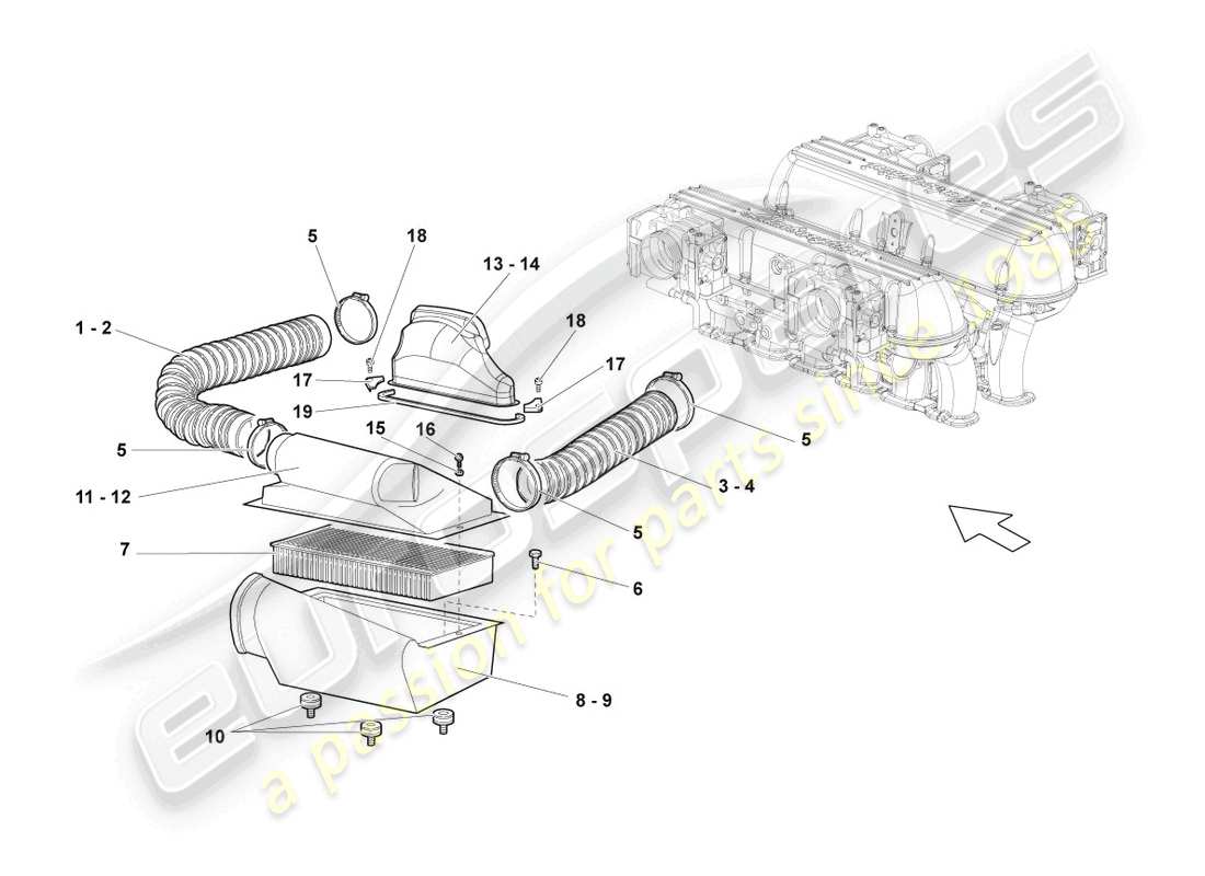 a part diagram from the Lamborghini LP640 Coupe (2008) parts catalogue