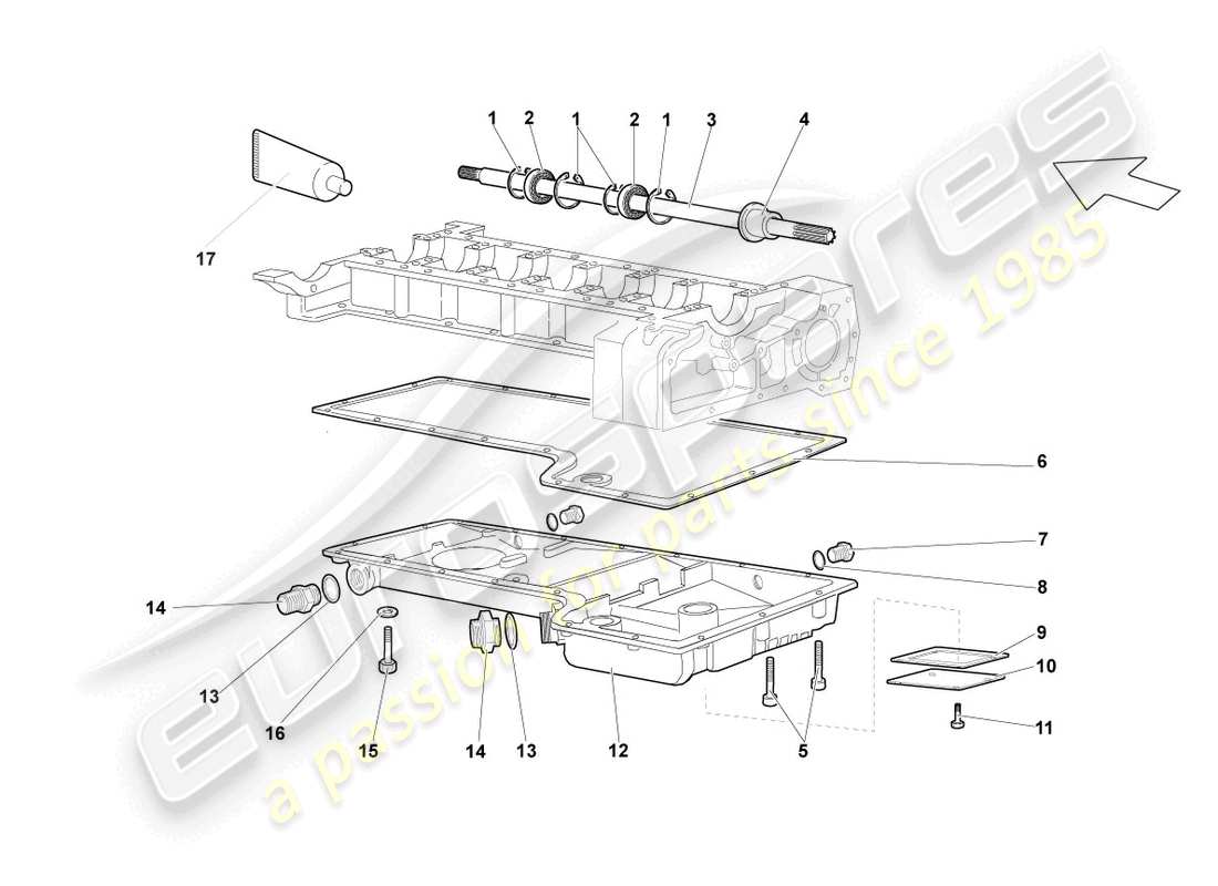 a part diagram from the Lamborghini LP640 Roadster (2009) parts catalogue