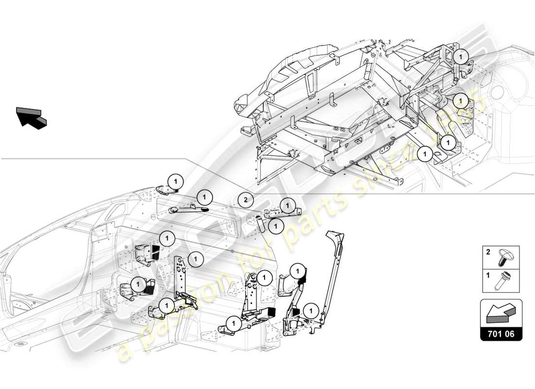 a part diagram from the lamborghini sian parts catalogue