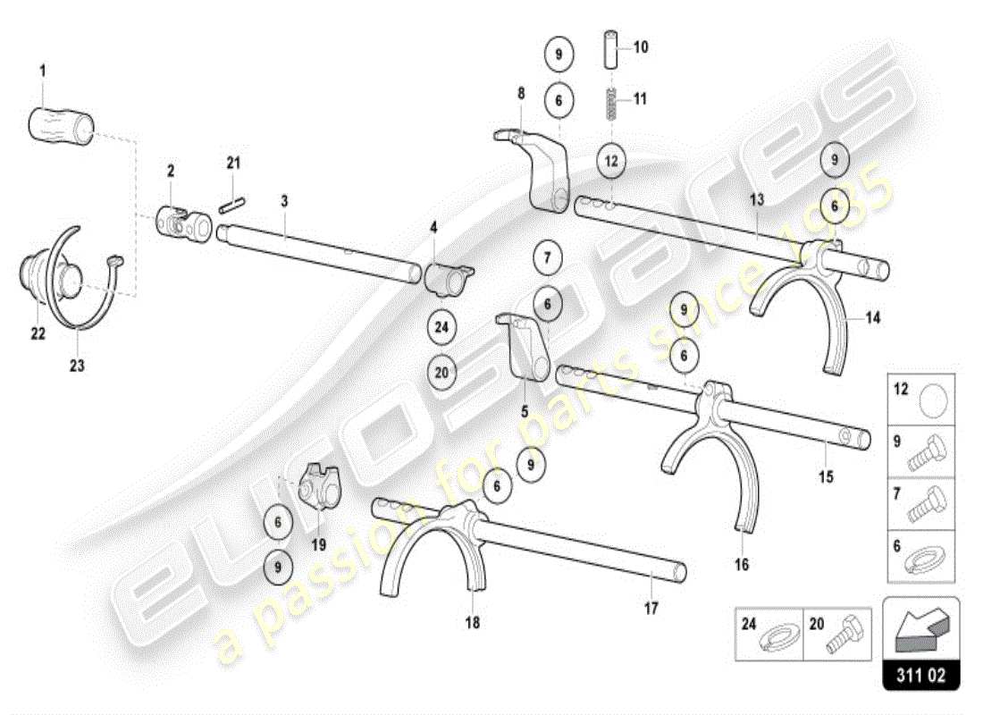 a part diagram from the lamborghini diablo vt (1997) parts catalogue