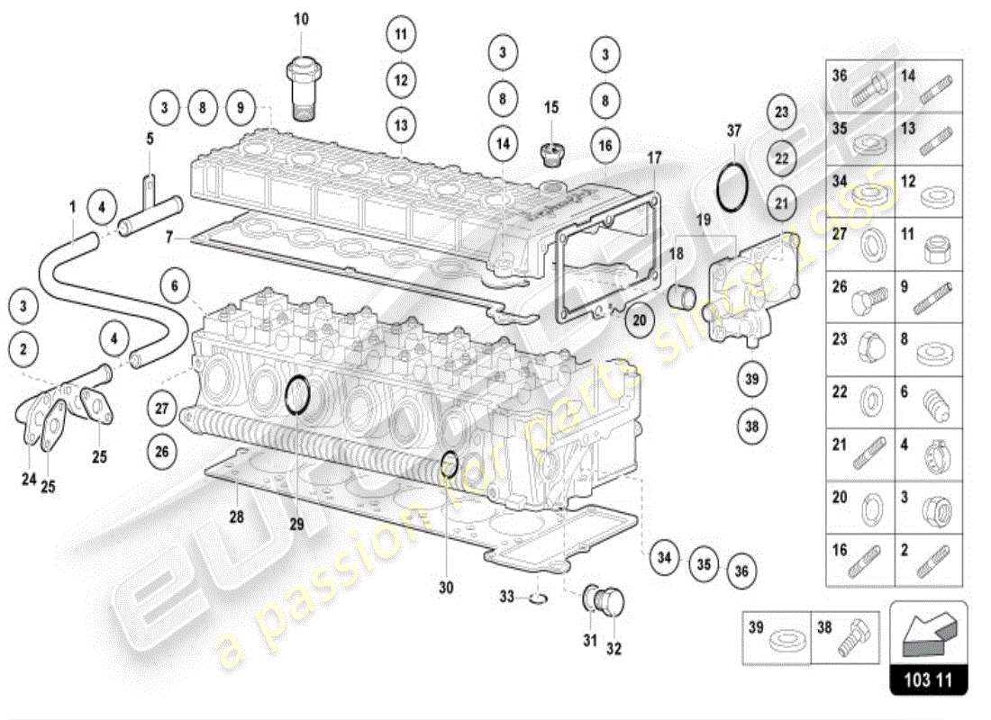 a part diagram from the lamborghini diablo parts catalogue