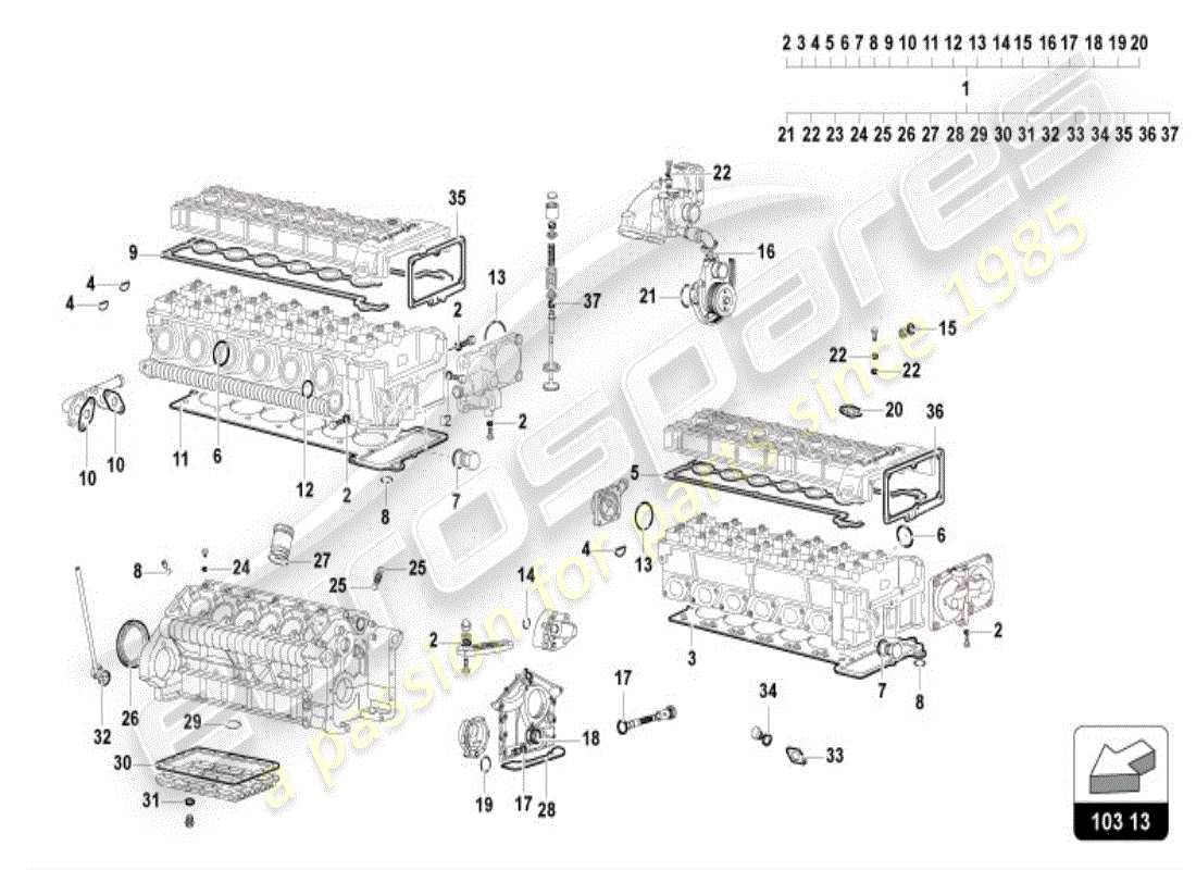a part diagram from the lamborghini diablo vt (1999) parts catalogue