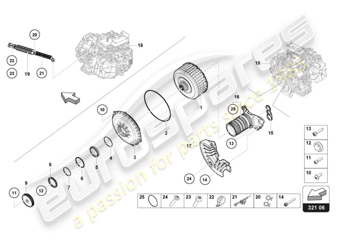 a part diagram from the lamborghini sto (2023) parts catalogue