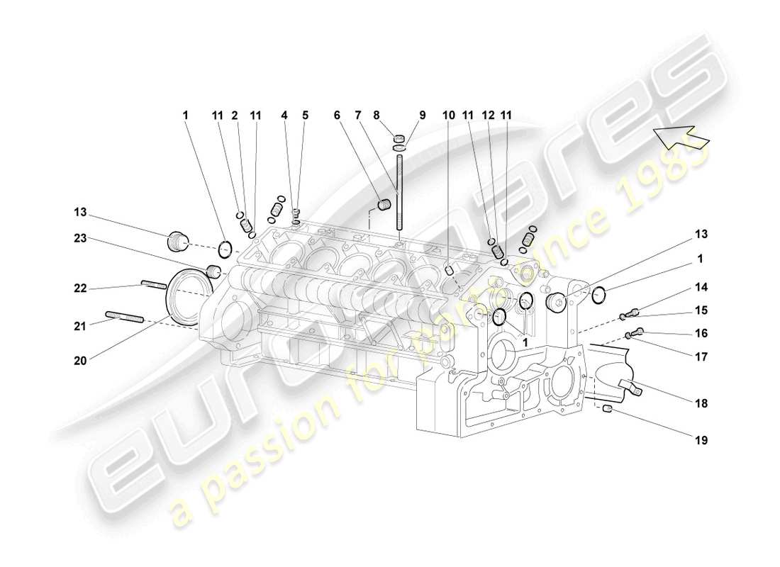 a part diagram from the Lamborghini LP640 Roadster (2007) parts catalogue