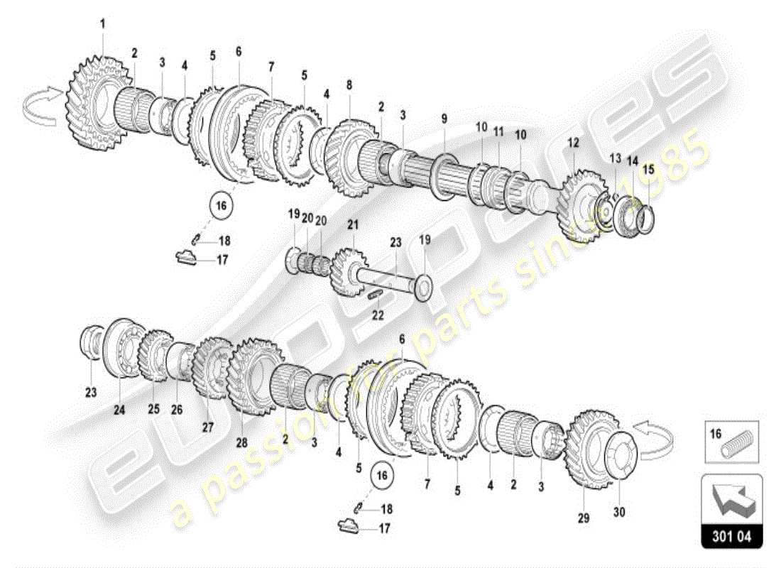 a part diagram from the lamborghini diablo vt (1998) parts catalogue