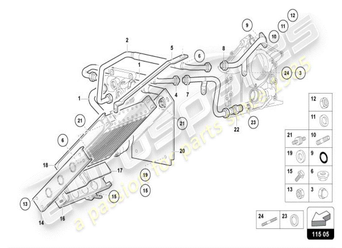 a part diagram from the lamborghini diablo parts catalogue