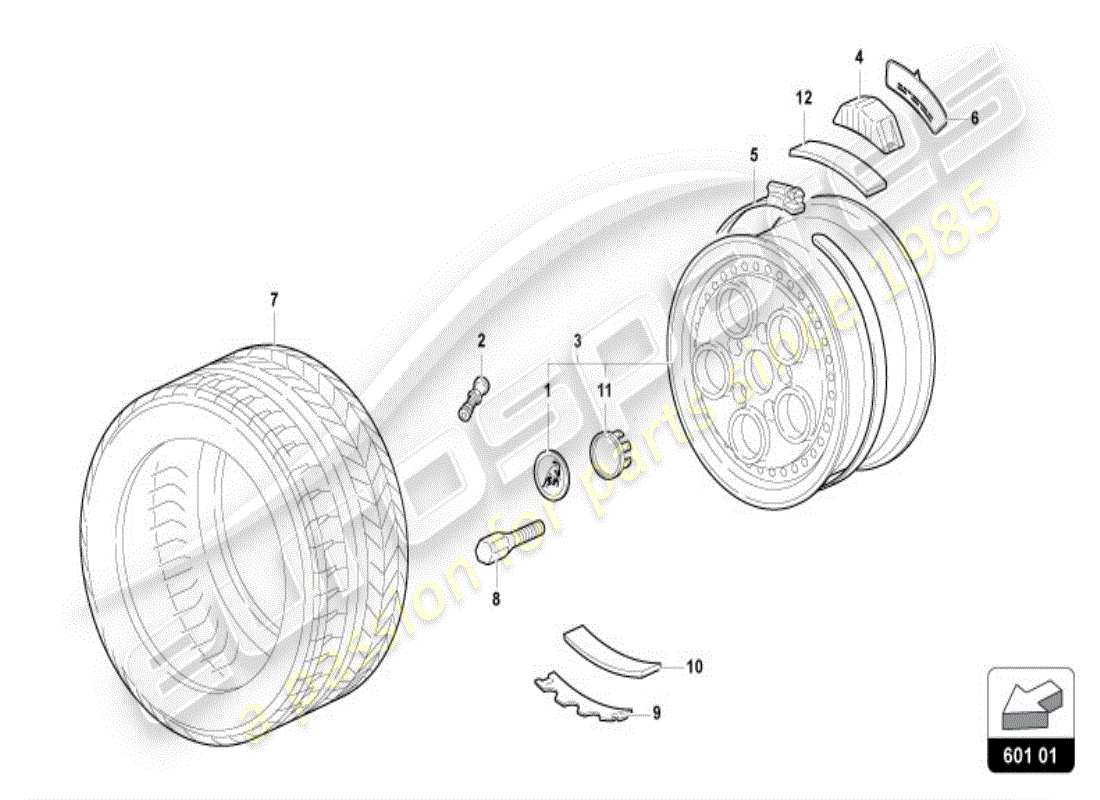 a part diagram from the lamborghini diablo vt (1999) parts catalogue