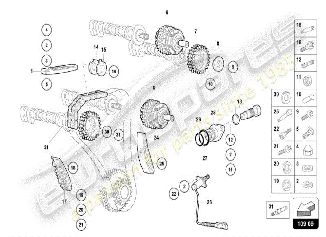 a part diagram from the lamborghini diablo vt (1998) parts catalogue