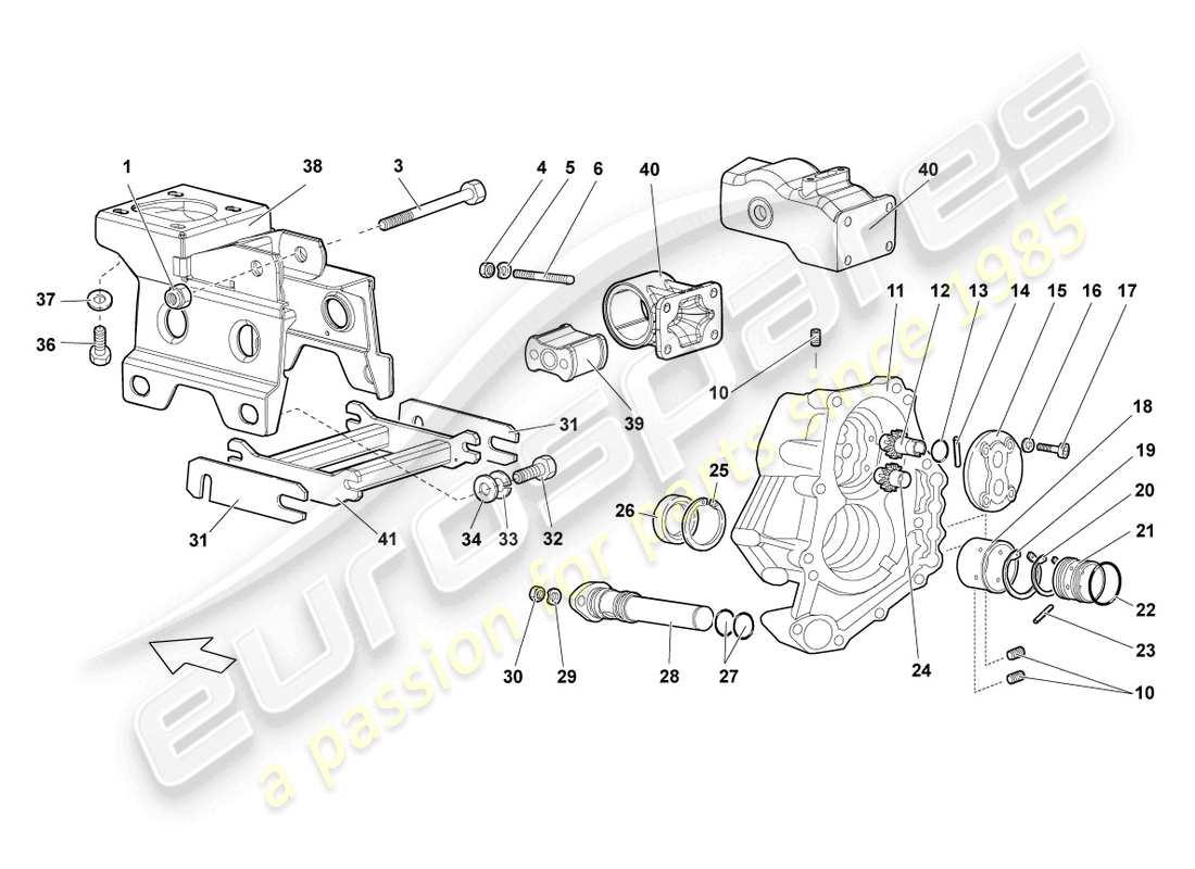 a part diagram from the Lamborghini LP640 Roadster (2010) parts catalogue
