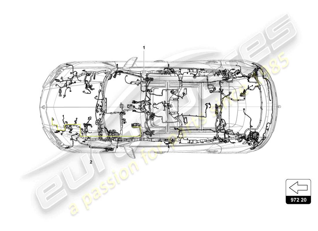 a part diagram from the lamborghini urus parts catalogue